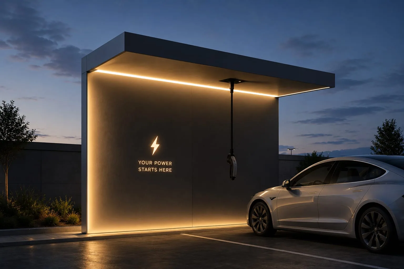 Flash electric vehicle charging station prepared for station ownership